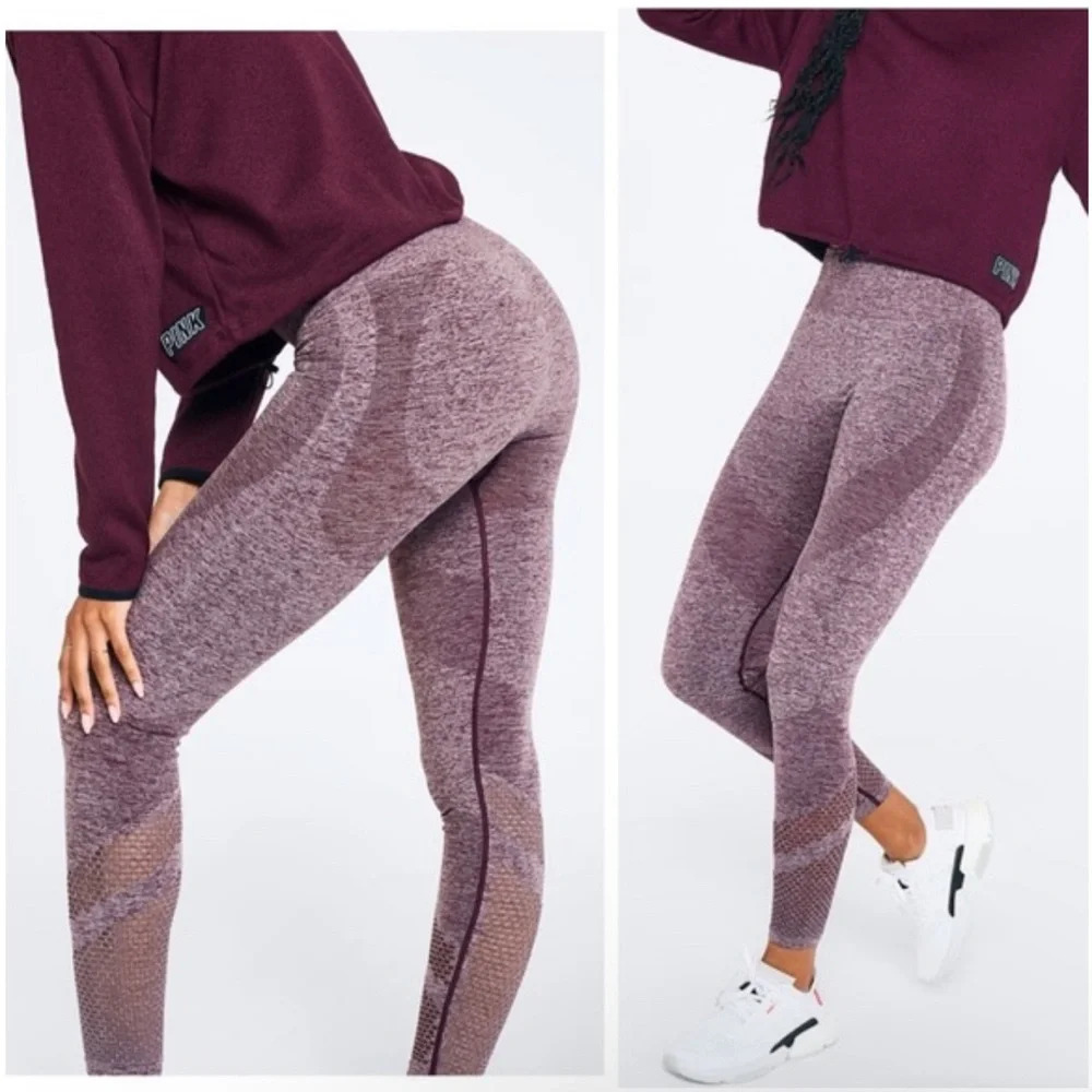 Victoria Secret PINK Seamless Leggings Small Purple